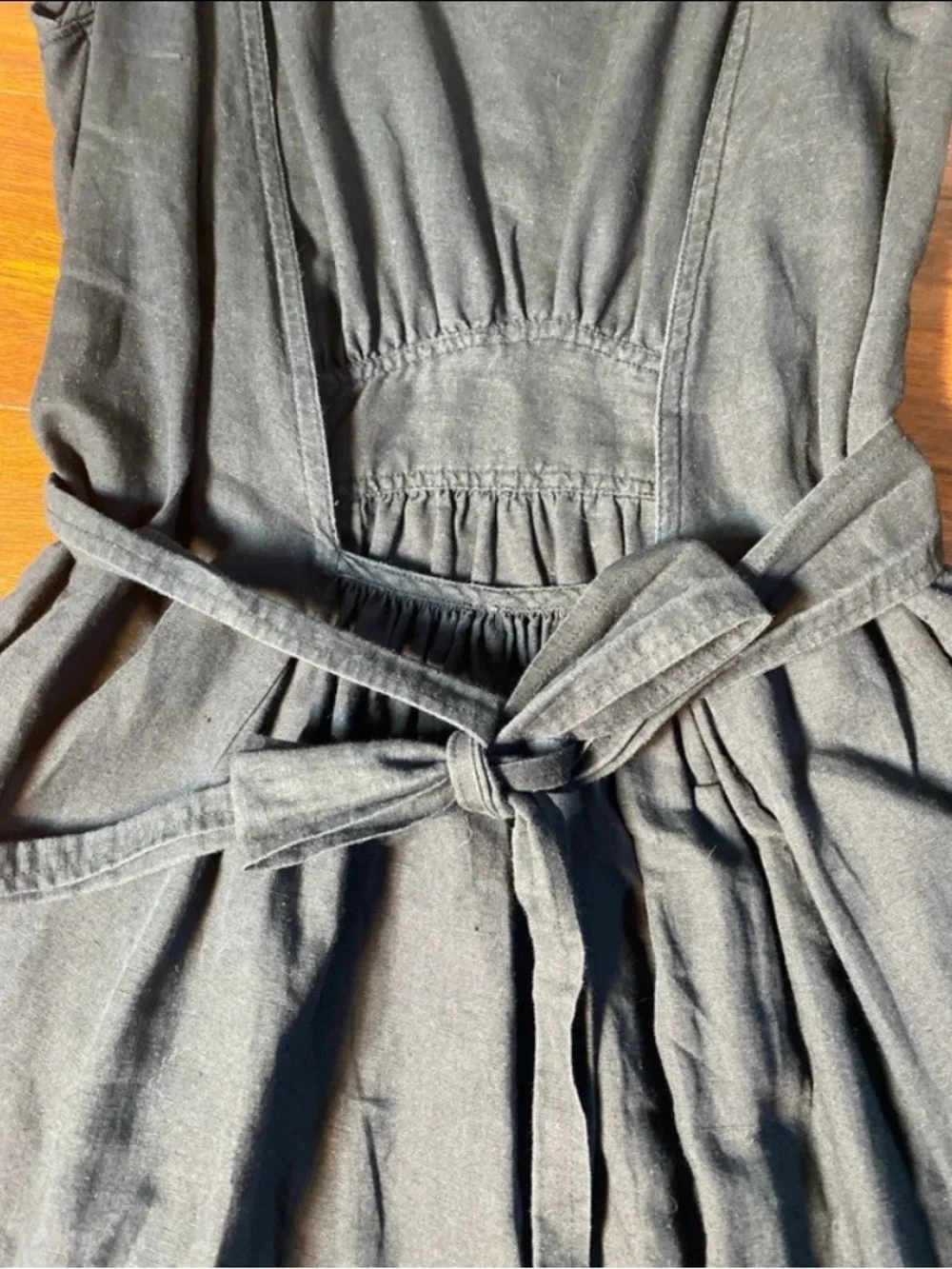 Free People Linen Open Back Dress